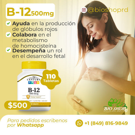 21st Century, Vitamina B12, 500 mcg, 110 comprimidos