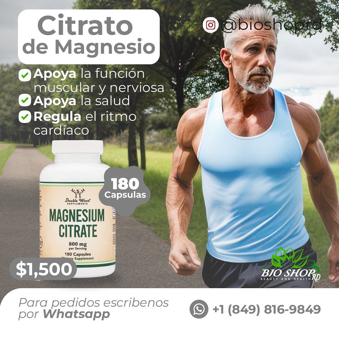 Citrato de magnesio 800 mg, 180 cápsulas, apoyo para la digestión y el estreñimiento, vegano seguro, sin OMG, Double Wood Supplements