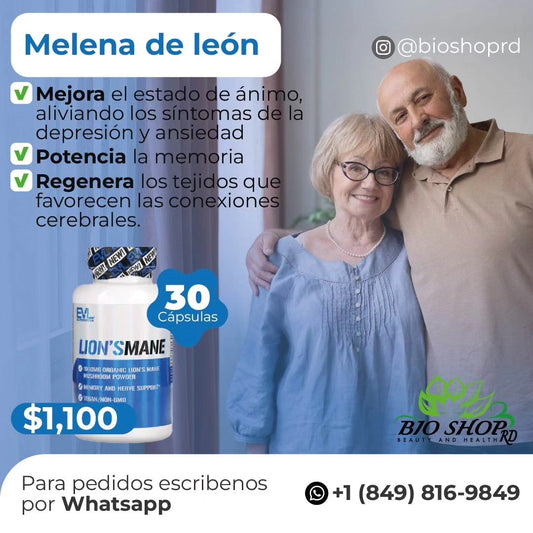 Evlution Suplemento orgánico de hongo melena de león – Cápsulas de hongo de melena de león nootrópicos Suplemento de apoyo cerebral para enfoque, memoria claridad, apoyo inmunológico, nutrición