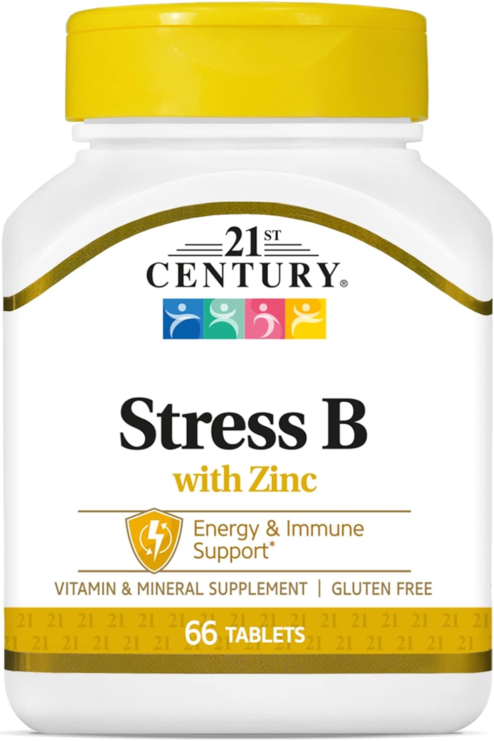 21st Century Stress B con tabletas de zinc, 66 unidades