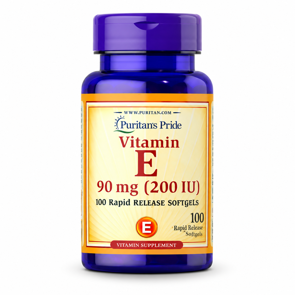Vitamina E 90 mg (200 UI) — 100 cápsulas blandas