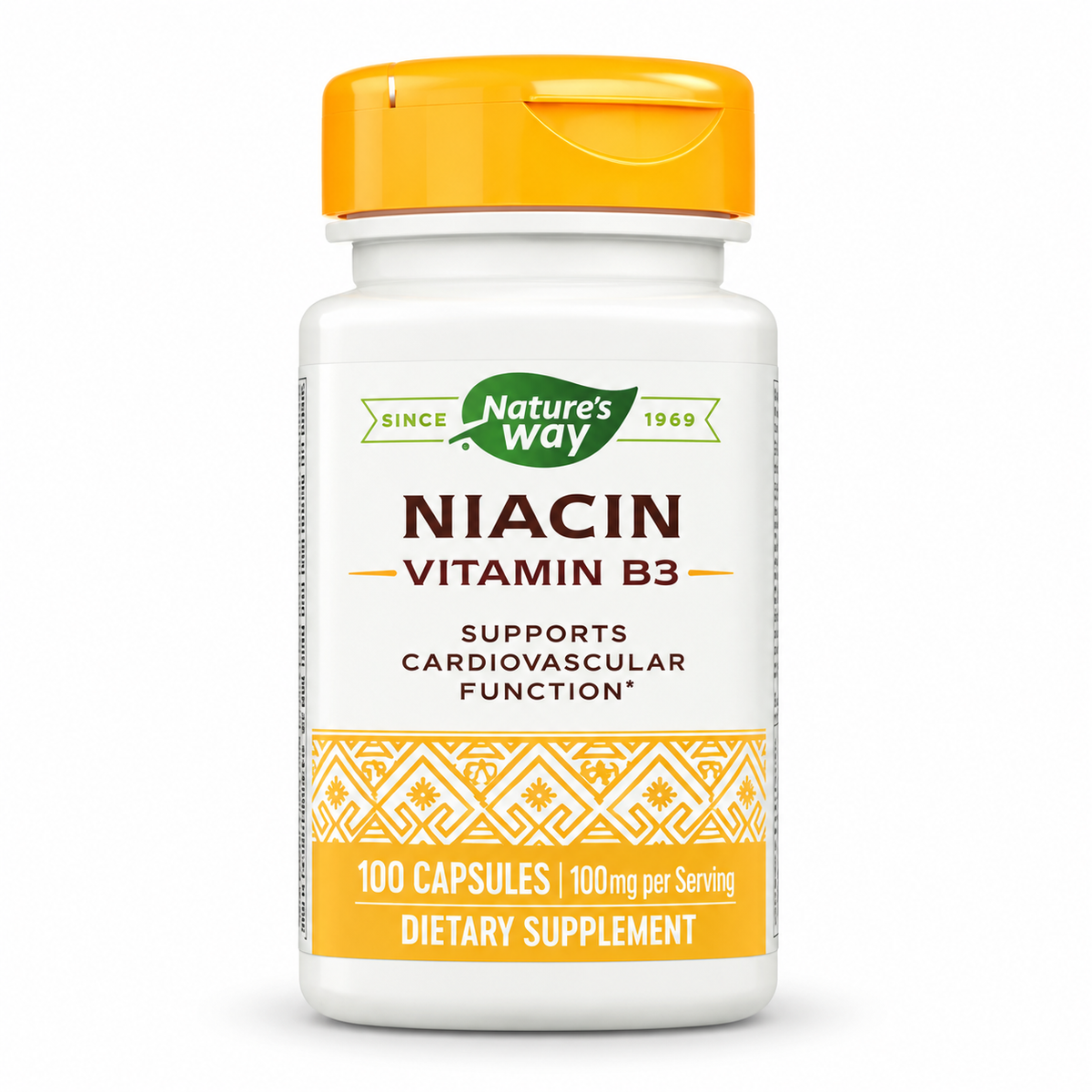Niacina vitamina B3 100 mg — 100 cápsulas