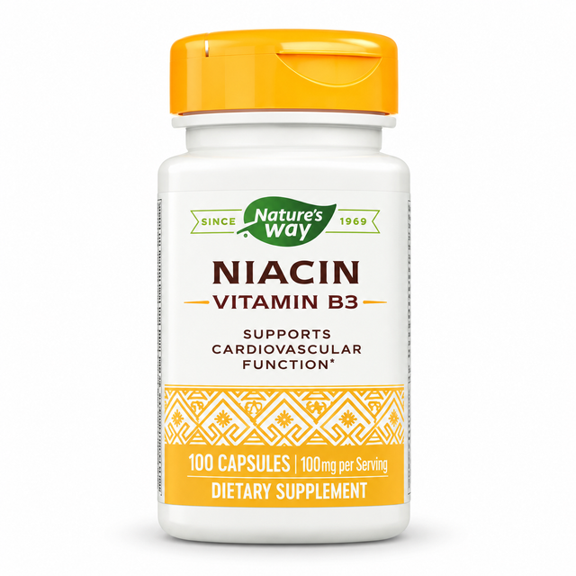 Nature's Way — Niacina vitamina B3 100 mg — 100 cápsulas
