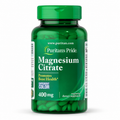 Citrato de magnesio 400 mg, 90 capletas de Puritan's Pride — frasco sobre fondo blanco