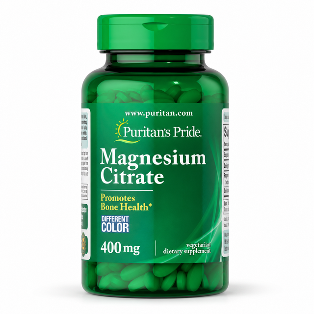 Citrato de magnesio 400 mg, 90 capletas de Puritan's Pride