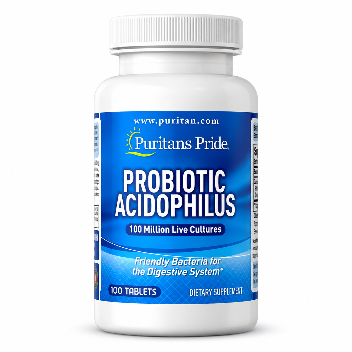 Probiótico Acidophilus — 100 tabletas